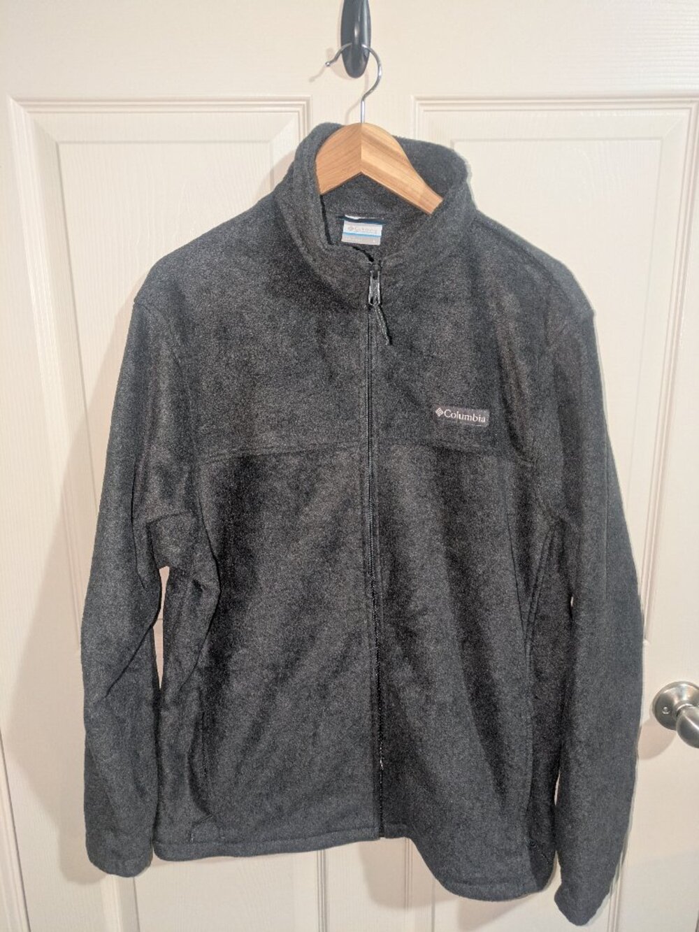 Columbia Full Zip Fleece Jacket Men's L Charcoal Gray